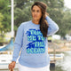 Take Me To The Ocean Melange Poncho Fleece