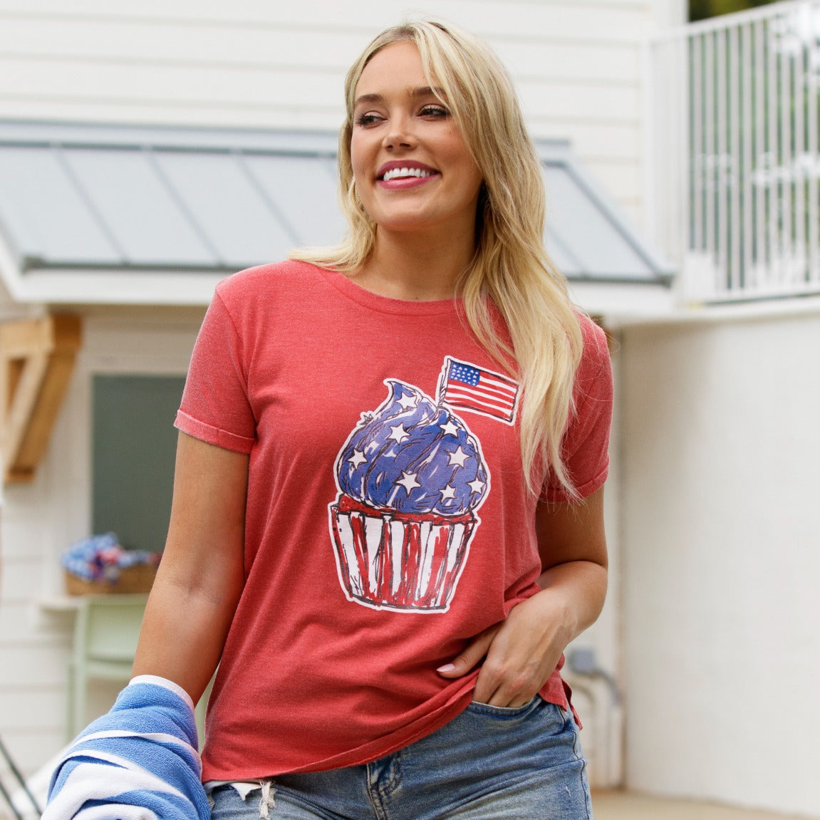 Cupcake Americana Boyfriend Tee