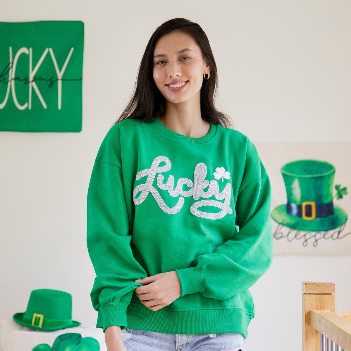 Lucky Puff Printed Janise Fleece