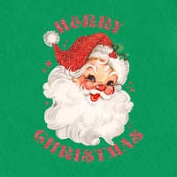 Glitter Santa Long Sleeve 100% Cotton Tee