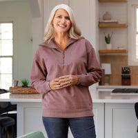 Thelma Melange Quarter Zip Fleece