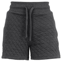 Quilted Comfort Set: Shorts & Hoodie (Black)