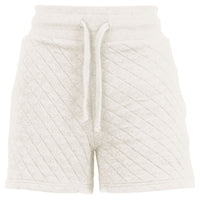 Quilted Comfort Set: Shorts & Hoodie (Ivory)