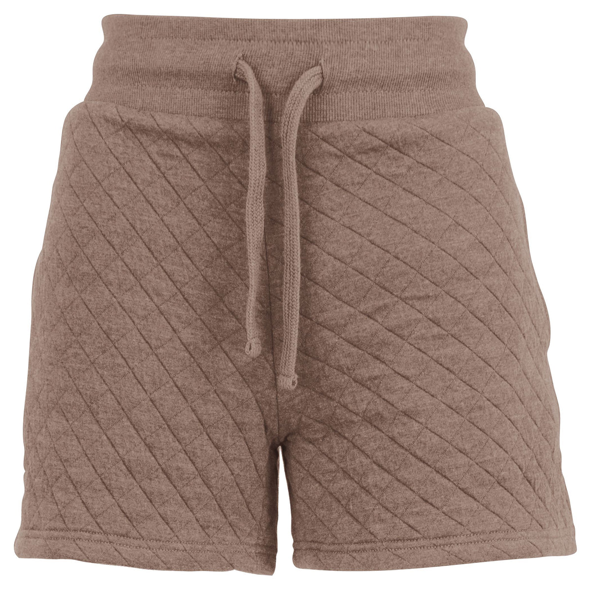 Quilted Comfort Set: Shorts & Hoodie (Toasted Almond)