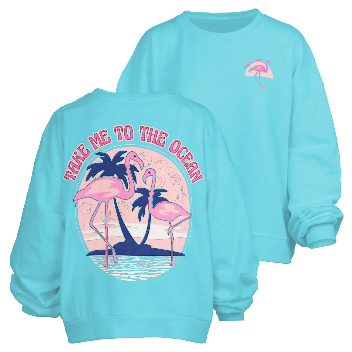 To The Ocean Puff Printed Janise Fleece