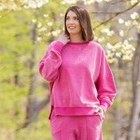 Whistler Reversed Out Melange Fleece Top