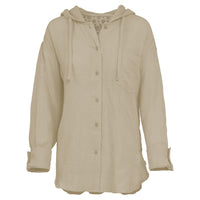 Villa Long Sleeve Hooded Gauze Top