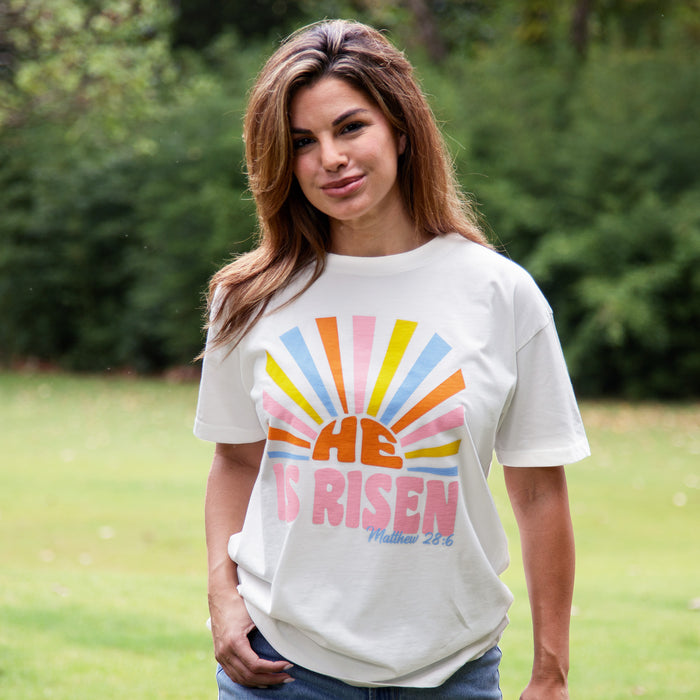 He is Risen Unisex Vintage Washed Tee