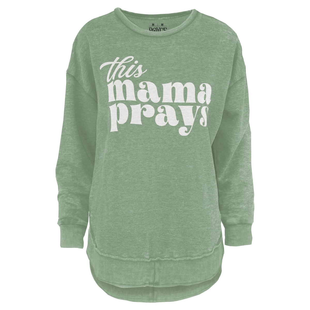 Mama Prays Melange Poncho Fleece
