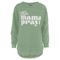 Mama Prays Melange Poncho Fleece