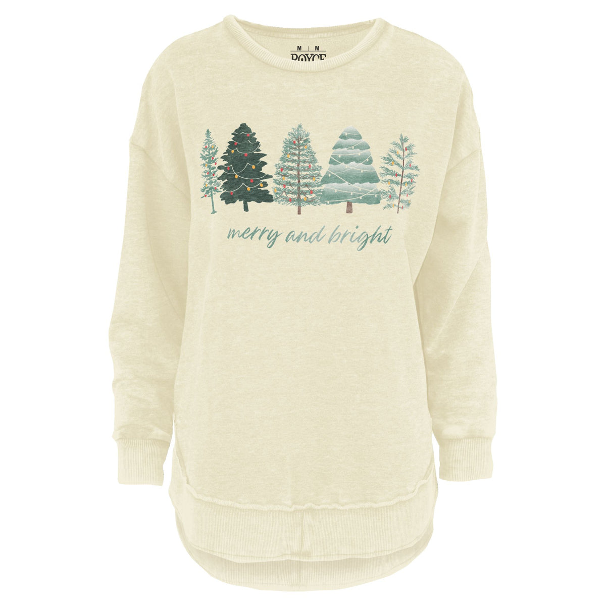 Merry Trees Melange Poncho Fleece