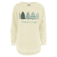 Merry Trees Melange Poncho Fleece
