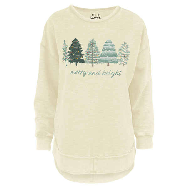 Merry Trees Melange Poncho Fleece
