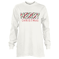Peppermint Stick Long Sleeve 100% Cotton Tee