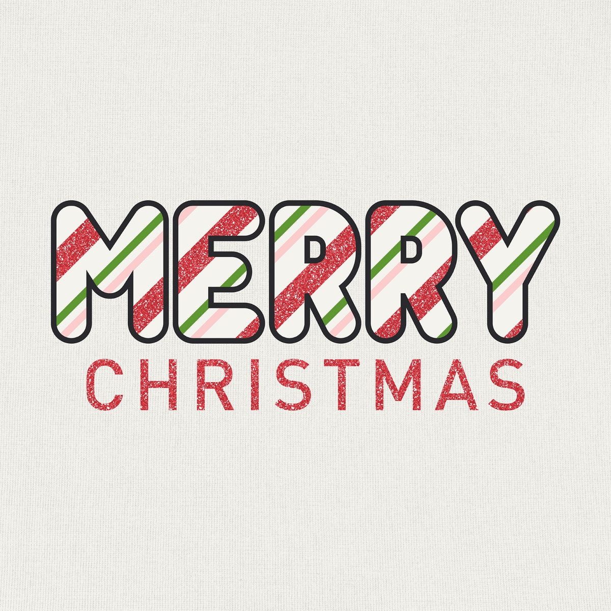 Peppermint Stick Long Sleeve 100% Cotton Tee