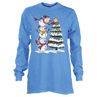 Stacked Snowmen 100% cotton Unisex Tee