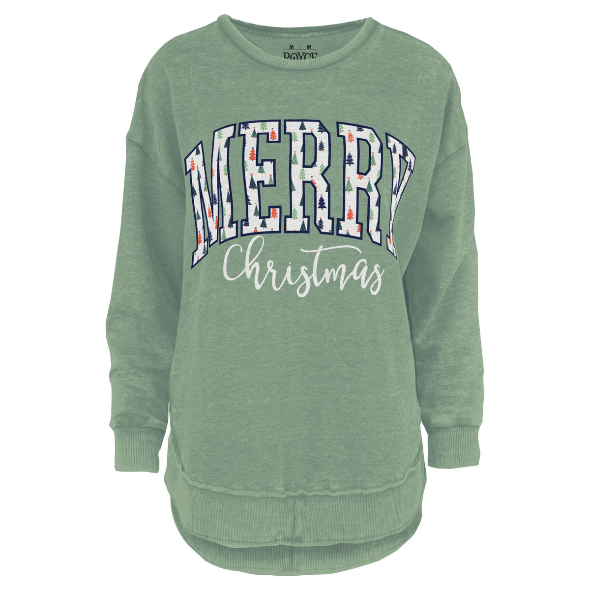 Merry Little Trees Melange Poncho Fleece
