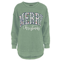 Merry Little Trees Melange Poncho Fleece