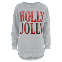 Holly Jolly Melange Poncho Fleece