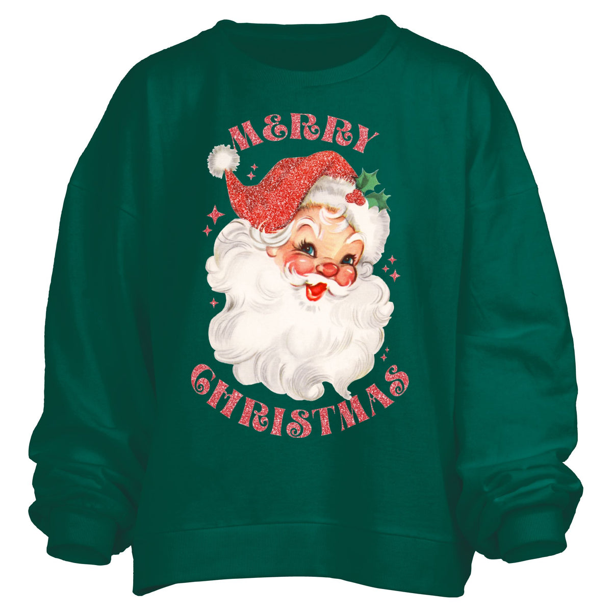 Glitter Santa Janise Fleece