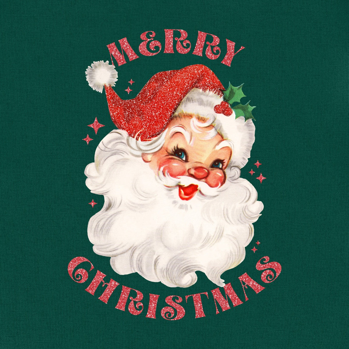 Glitter Santa Janise Fleece