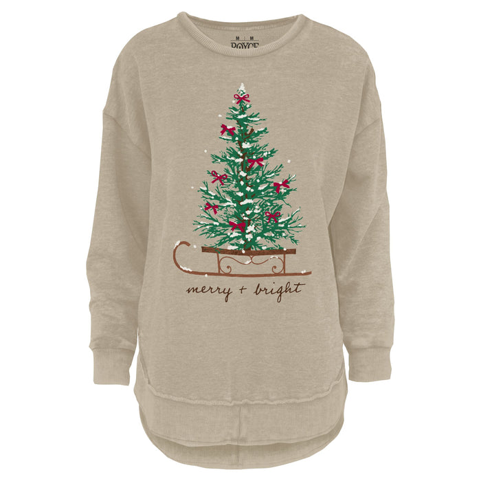 Sleigh Ride Melange Poncho Fleece