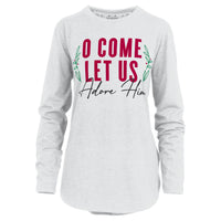 Adore Him Melange Long Sleeve Tee