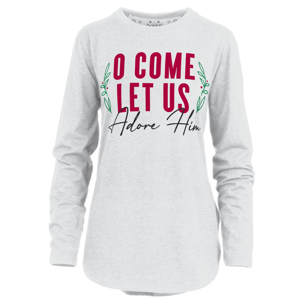 Adore Him Melange Long Sleeve Tee