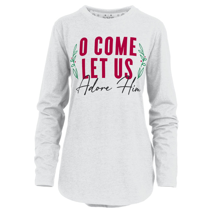 Adore Him Melange Long Sleeve Tee