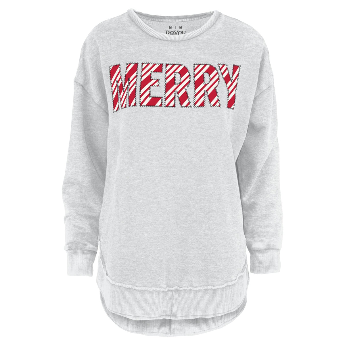 Holiday Merry Melange Poncho Appliqued Fleece