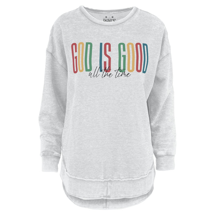 God Is Good Melange Poncho Fleece
