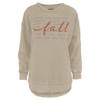 Fall Words Melange Poncho Fleece
