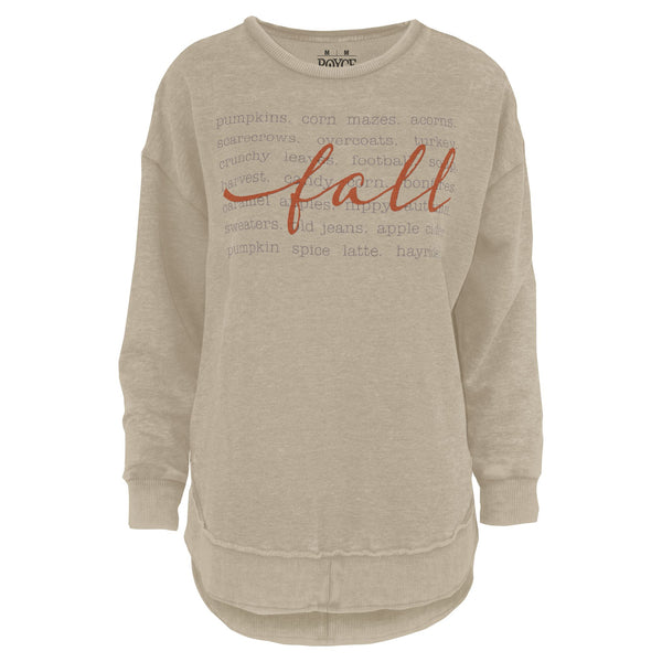 Fall Words Melange Poncho Fleece