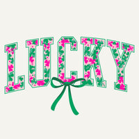 Arched Lucky Bow Melange Poncho Fleece