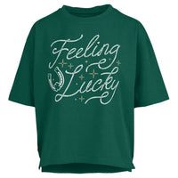 Feeling Lucky Puff Printed Motley Slub Tee