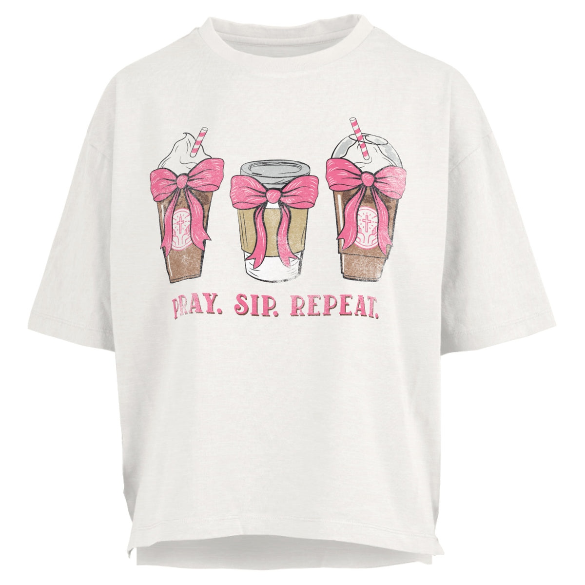 Pray Sip Repeat Motley Slub Tee