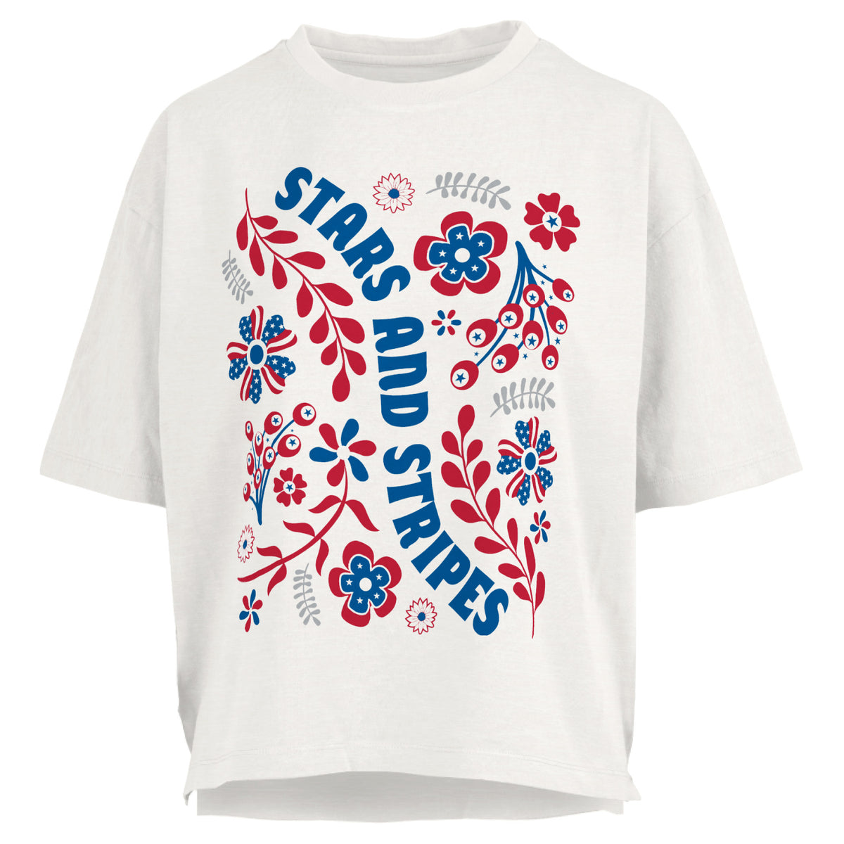 Stars and Stripes Floral Motley Tee