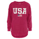 Flag USA Melange Poncho Fleece