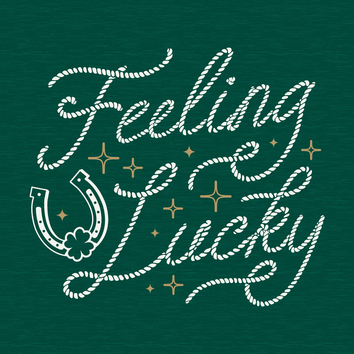 Feeling Lucky Puff Printed Motley Slub Tee