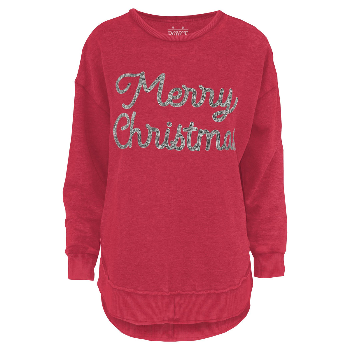 Glimmer Merry Christmas Melange Poncho Fleece