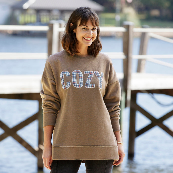 Cozy Applique Melange La Jolla Fleece