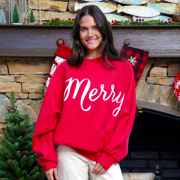 Merry Screen Printed  Flannigan Fleece