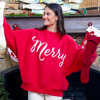 Merry Screen Printed  Flannigan Fleece