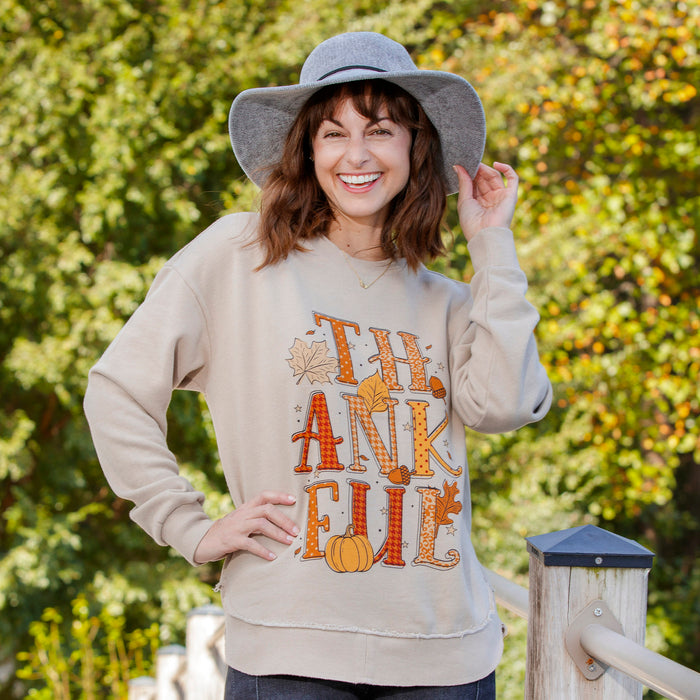 Thankful Time Melange Poncho Fleece