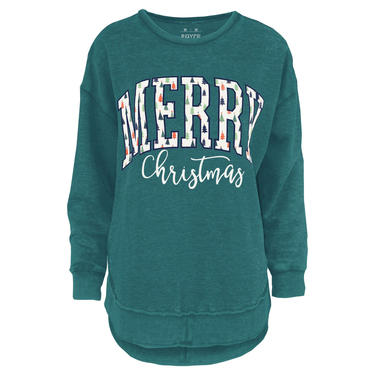 Merry Little Trees Melange Poncho Fleece