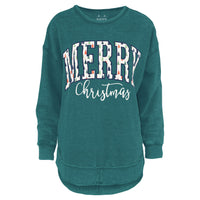 Merry Little Trees Melange Poncho Fleece
