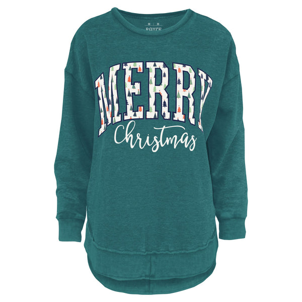 Merry Little Trees Melange Poncho Fleece