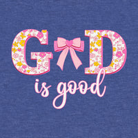 God Is Good Bow Melange Poncho Fleece