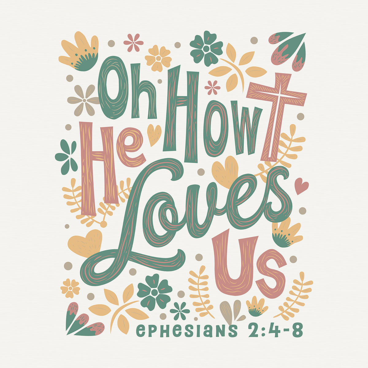 His Great Love Motely Slub Tee