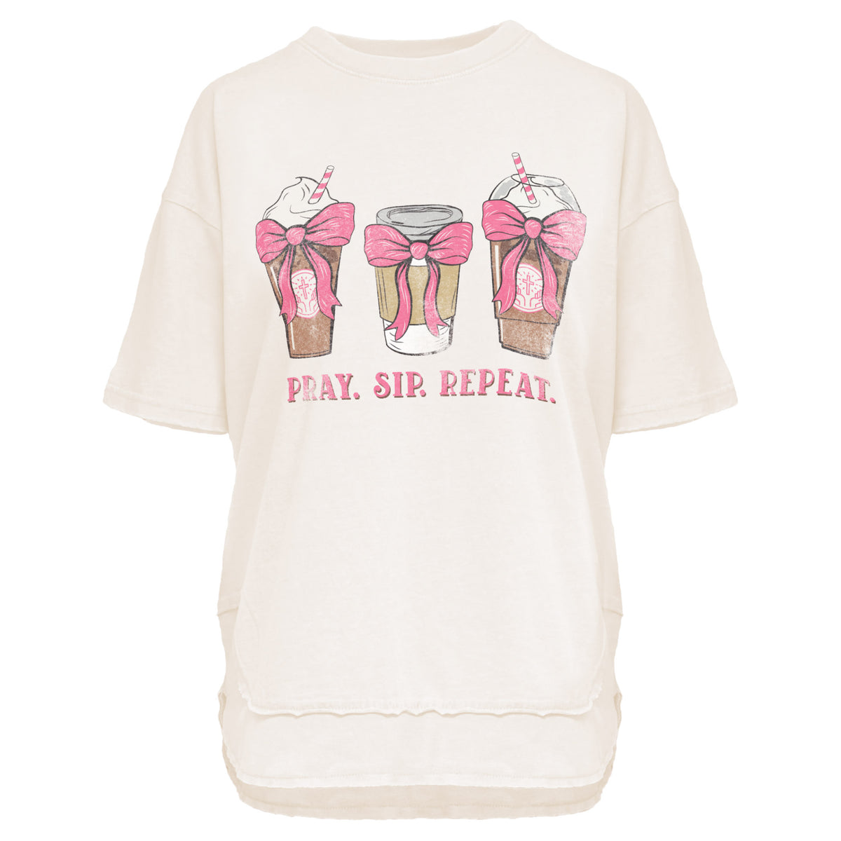 Pray Sip Repeat Poncho Tee